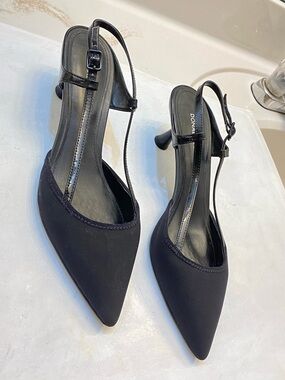 Donald PLINER Sling back Kitten heels Women Size 10N excellent condition clean